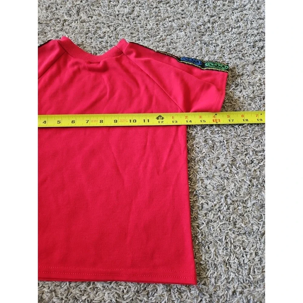 Vintage Lee Pipes Shirt Boys Size 4T Crew Neck Y2K Red Short Sleeve kids clothin